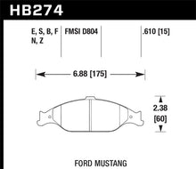 Load image into Gallery viewer, Hawk 99-04 Ford Mustang Base/GT HPS Street Front Brake Pads