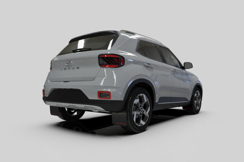 Rally Armor 20-26 Hyundai Venue Black Mud Flap Red Logo