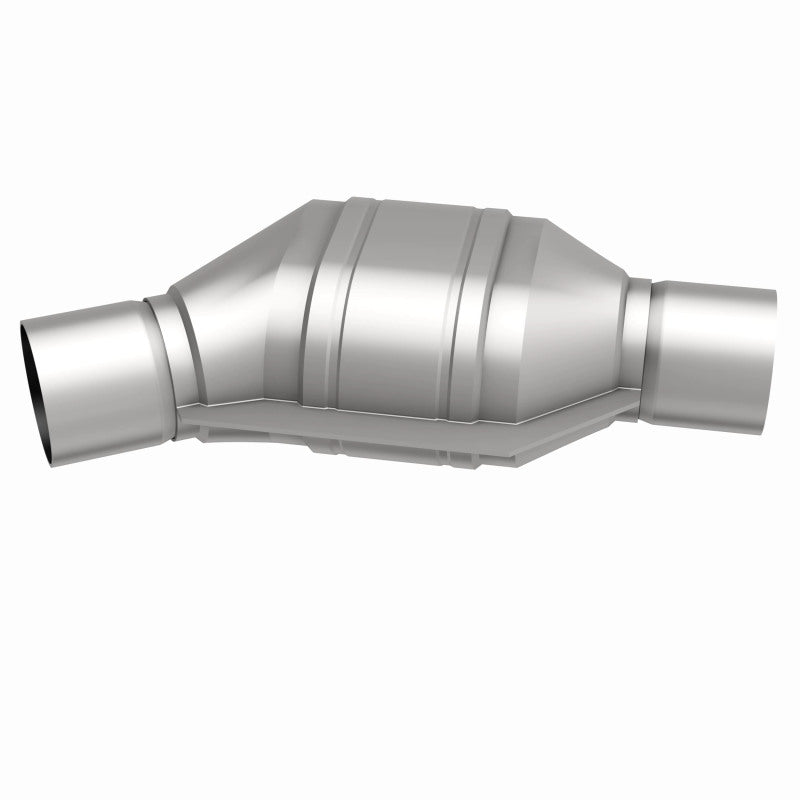 MagnaFlow Universal Catalytic Converter 2.25in Inlet/Outlet Angled Offset/Center Calif OBDII