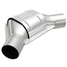 Load image into Gallery viewer, MagnaFlow Universal Catalytic Converter 2.25inch Angled Inlet/Outlet