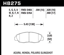 Load image into Gallery viewer, Hawk Honda 98-02 Accord / 06-11 Civic / Polaris Slingshot HT-10 Race Front Brake Pads (Two Pads/Box)
