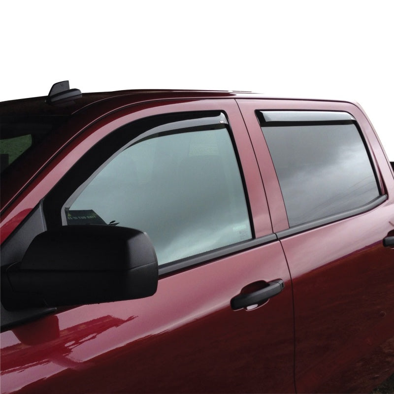 Westin 2014-2018 Chevy Silverado 1500 Crew Cab In-Channel Wind Deflector 4pc - Smoke