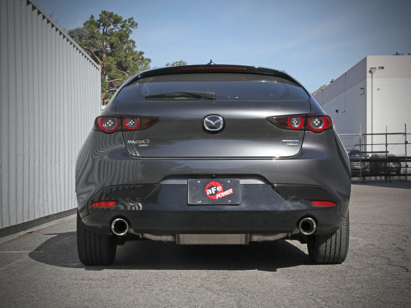 aFe 19-22 Mazda 3 L4 2.5L Takeda 3in to 2-1/2in 304 Stainless Steel Axle-Back Exhaust w/Polished Tip