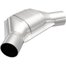 Load image into Gallery viewer, MagnaFlow Universal Catalytic Converter 2 inch Angled O/O PC2 Front