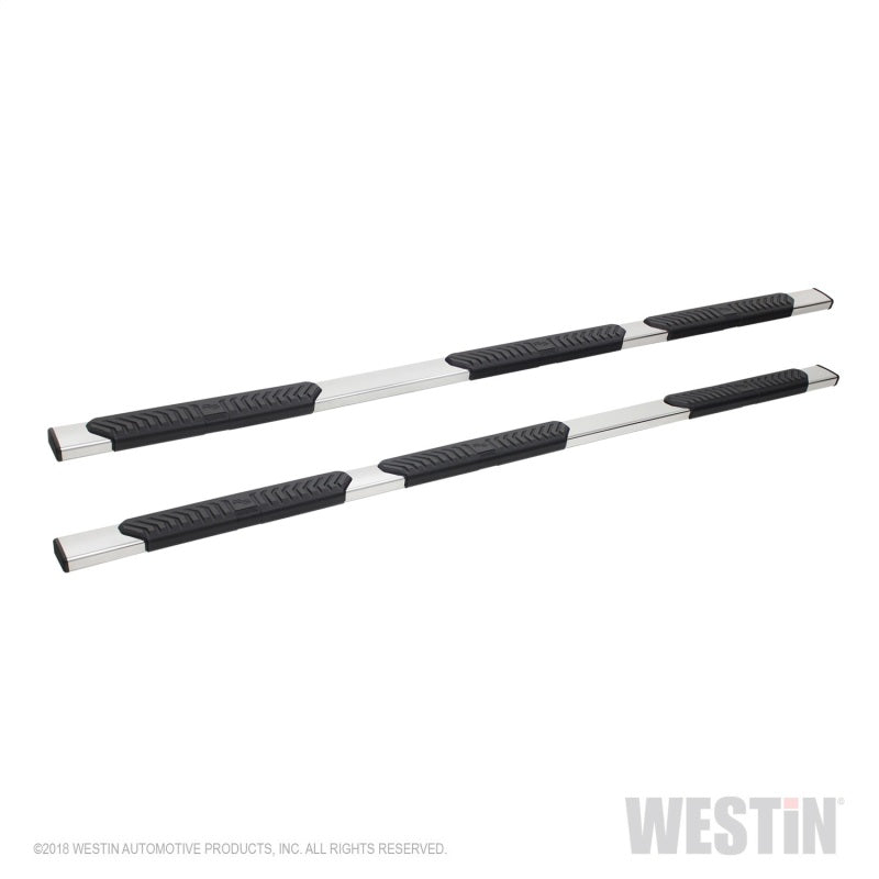 Westin 14-17 Chevrolet Silverado 1500 Double Cab 78.9in Bed R5 Nerf Step Bars - Polished Stainless