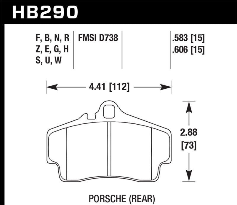 Hawk 99-08 Porsche 911 (996) Carrera 4 / 97-04 Porsche Boxster DTC-30 Race Rear Brake Pads