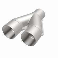 Load image into Gallery viewer, MagnaFlow Universal Trans Y-Pipe All SS 4inch (Dual) 3.5inch (Single) x 13inch (Overall)