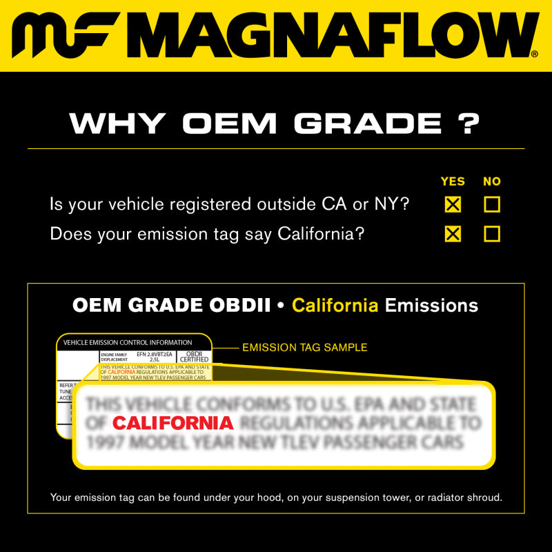 MagnaFlow Direct Fit Catalytic Converter 03-08 Honda/Acura rear OEM