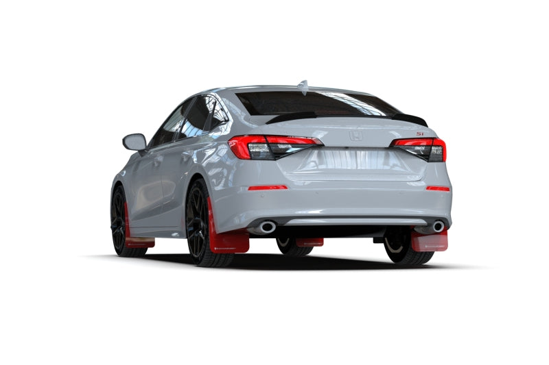 Rally Armor 22-26 Honda Civic/Civic Si/Sport Black UR Mud Flap w/Red Logo