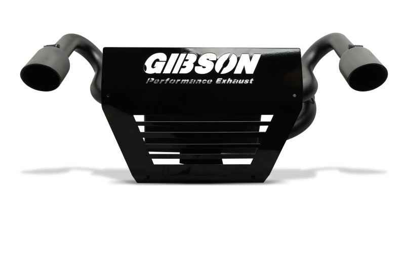 Gibson 16-18 Polaris RZR XP Turbo EPS Base 2.25in Dual Exhaust - Black Ceramic
