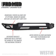 Load image into Gallery viewer, Westin 2019 Dodge Ram 1500 ( Excludes 1500 Classic &amp; Rebel Models ) Pro-Mod Front Bumper - Text. Blk