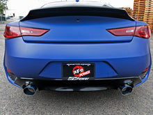 Load image into Gallery viewer, aFe POWER Takeda 2.5in 304 SS CB Exhaust w/ Blue Flame Tips 17-19 Infiniti Q60 V6-3.0L (tt)