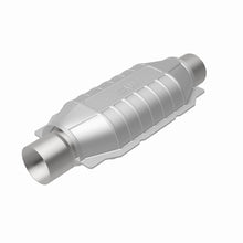 Load image into Gallery viewer, MagnaFlow Universal Catalytic Converter 2.5in ID Inlet/Outlet Center/Center Oval Rear
