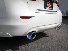 Load image into Gallery viewer, aFe Takeda 2.5in 304 SS Cat-Back Exhaust System w/ Blue Flame Tips 16-18 Infiniti Q50 V6-3.0L (tt)