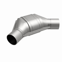 Load image into Gallery viewer, MagnaFlow Universal Catalytic Converter 2 inch Angled O/O PC2 Front